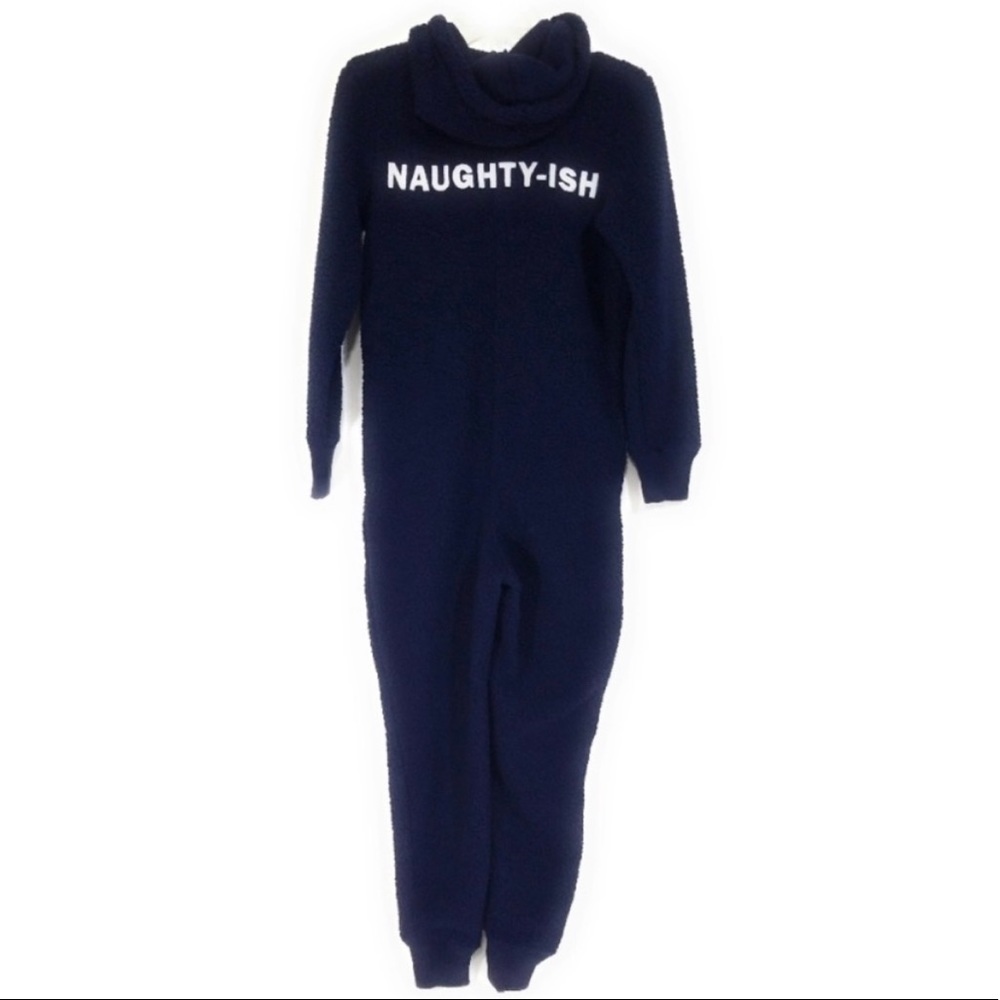 Blue‎ Aerie Naughty-ish  Sherpa Onesie Women Size Small - Picture 4 of 4